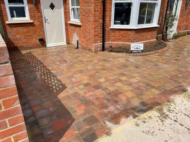 Driveway and front garden block paving, Saffron Walden