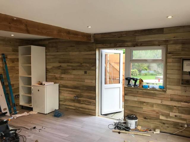 Garage converted into a cinema room